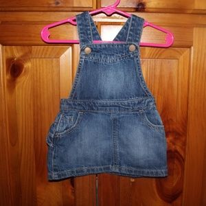 NWT! Baby Girl Jean Ruffle Back Jumper, Old Navy